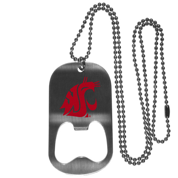 Washington St. Cougars Bottle Opener Tag Necklace Washington St. Cougars Bottle Opener Tag Necklace