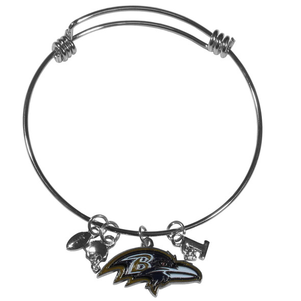 Baltimore Ravens Charm Bangle Bracelet Baltimore Ravens Charm Bangle Bracelet