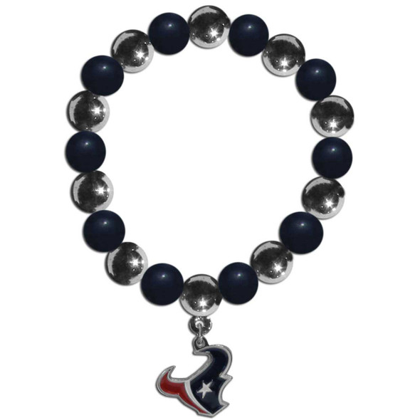Houston Texans Chrome Bead Bracelet