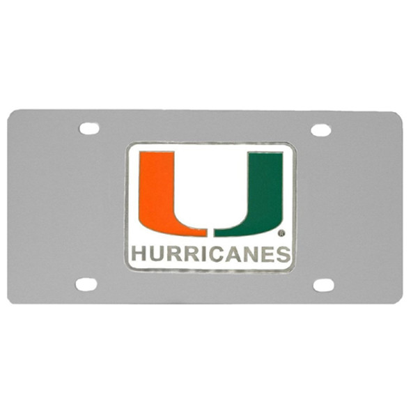 Miami Hurricanes Steel License Plate Miami Hurricanes Steel License Plate