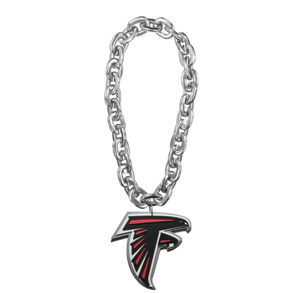 Atlanta Falcons Fan Chain Necklace NFL Foam Chain Fan Gear Silver
