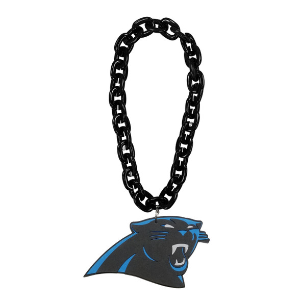 Carolina Panthers Fan Chain Necklace NFL Foam Chain Fan Gear Black
