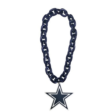 Dallas Cowboys Fan Chain Necklace NFL Foam Chain Fan Gear Navy