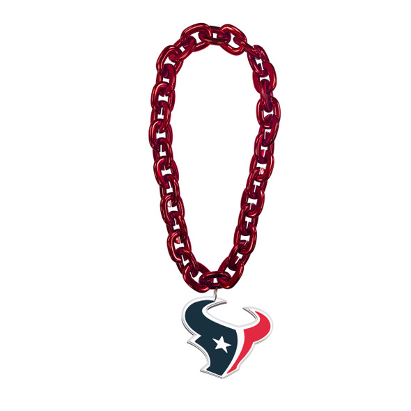 Houston Texans Fan Chain Necklace NFL Foam Chain Fan Gear Red