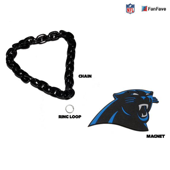 Fan Chain Necklace NFL Foam Chain Fan Gear Magnet Breakdown