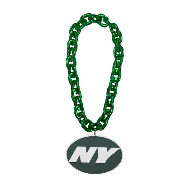 New York Jets Fan Chain Necklace NFL Foam Chain Fan Gear Green
