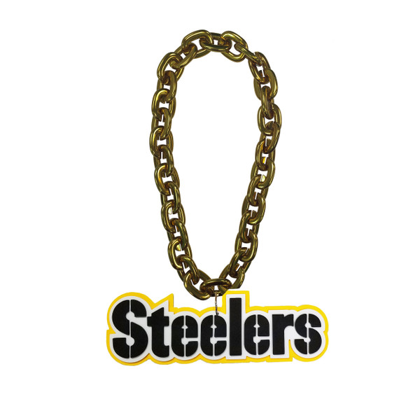Pittsburgh Steelers Fan Chain Necklace NFL Foam Chain Fan Gear Yellow
