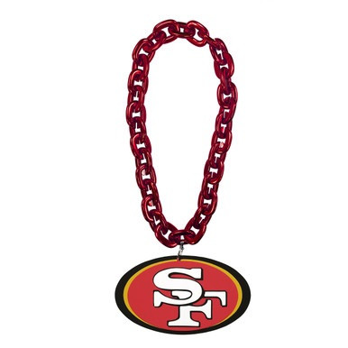San Francisco 49ers Fan Chain Necklace NFL Foam Chain Fan Gear Red