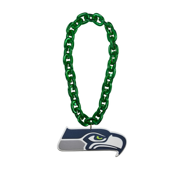 Seattle Seahawks Fan Chain Necklace NFL Foam Chain Fan Gear Green