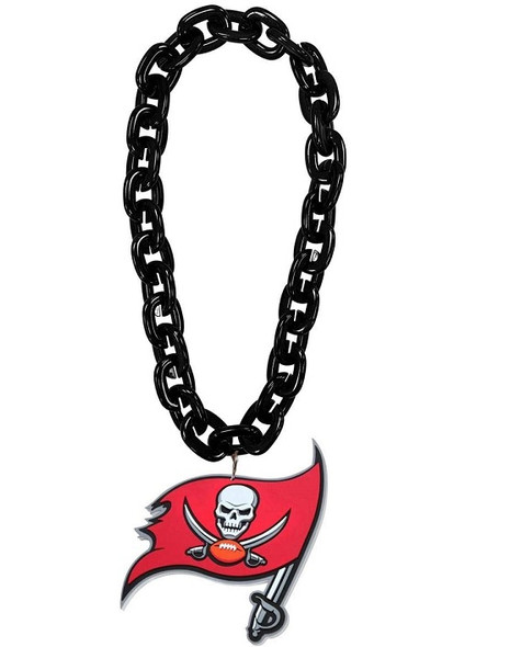 Tampa Bay Buccaneers Fan Chain Necklace NFL Foam Chain Fan Gear Black