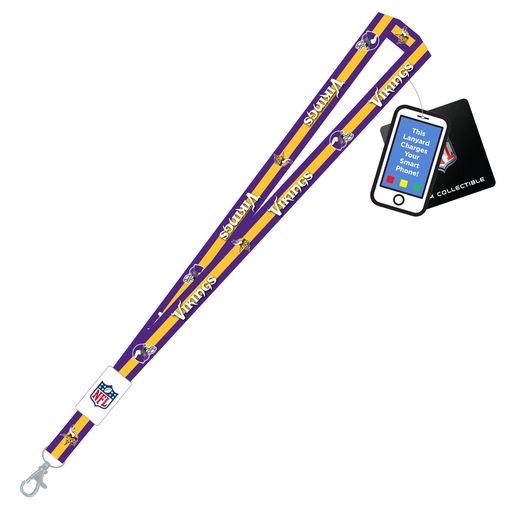 Minnesota Vikings  Charging Lanyard iPhone iPad USB Cable NFL Fan Gear