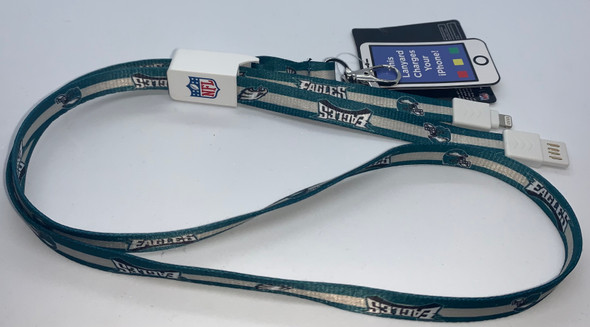 Philadelphia Eagles  Charging Lanyard iPhone iPad USB Cable NFL Fan Gear