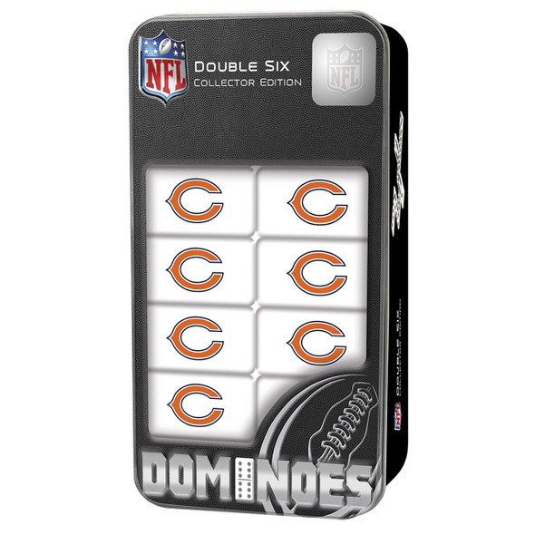 Chicago Bears Double Six Domino Set NFL Game Set Fan Collectible