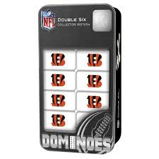 Cincinnati Bengals Double Six Domino Set NFL Game Set Fan Collectible