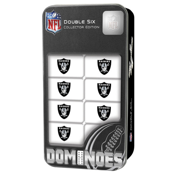 Las Vegas Raiders Double Six Domino Set NFL Game Set Fan Collectible
