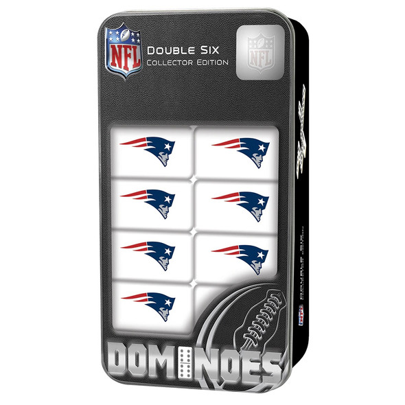 New England Patriots Double Six Domino Set NFL Game Set Fan Collectible