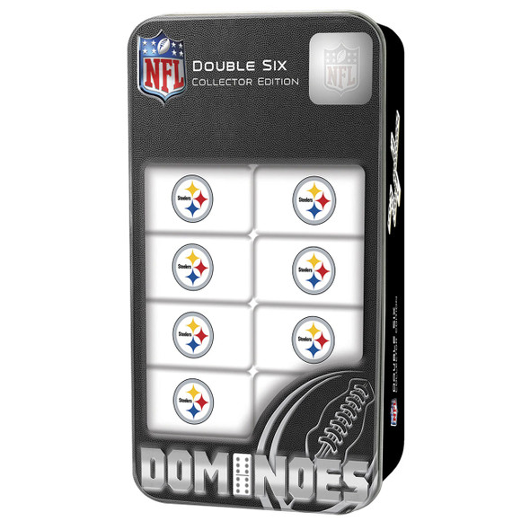 Pittsburgh Steelers Double Six Domino Set NFL Game Set Fan Collectible