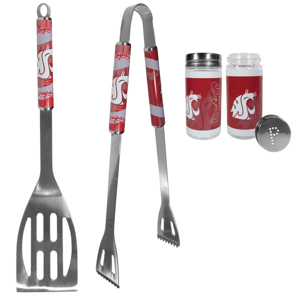 Washington St. Cougars 2pc BBQ Set with Tailgate Salt & Pepper Shakers