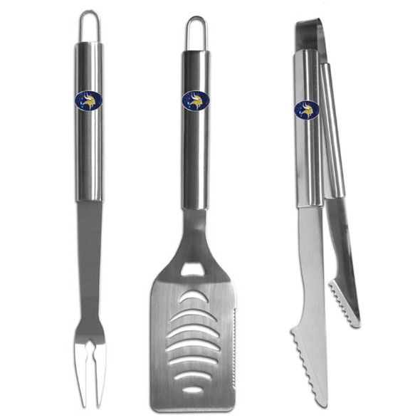 Minnesota Vikings 3 pc Stainless Steel BBQ Set