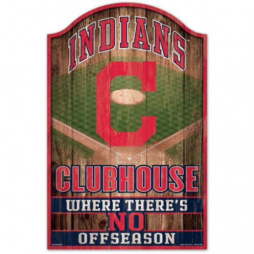 Cleveland Guardians Sign 11x17 Wood Fan Cave Design