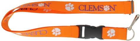 Clemson Tigers Lanyard Keychain ID Holder NCAA Fan Accessory Orange