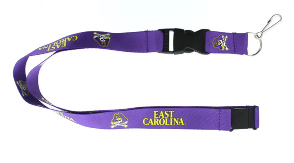 East Carolina Pirates Lanyard Keychain ID Holder NCAA Fan Accessory - Purple