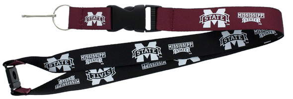 Mississippi State Bulldogs Lanyard Keychain ID Holder NCAA Fan Accessory - Reversible