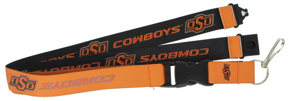 Oklahoma State Cowboys Lanyard Keychain ID Holder NCAA Fan Accessory Reversible
