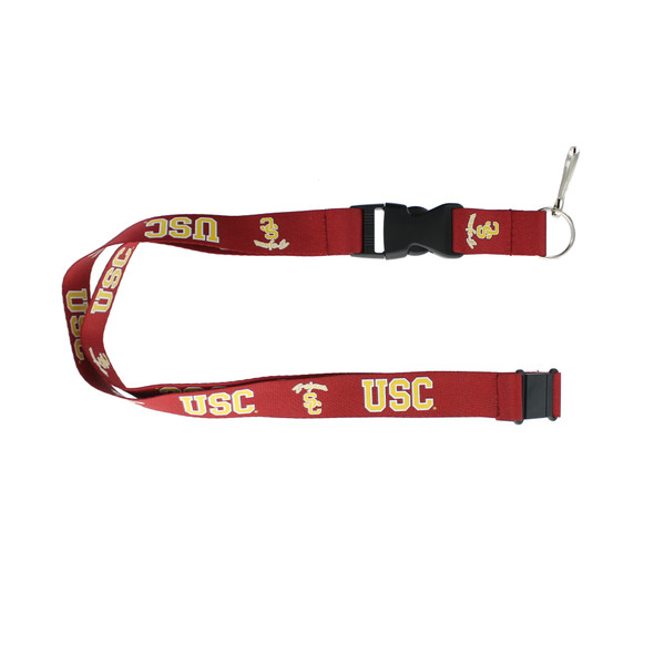 USC Trojans Lanyard Keychain ID Holder NCAA Fan Accessory Red