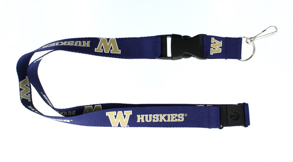 Washington Huskies Lanyard Keychain ID Holder NCAA Fan Accessory - Purple