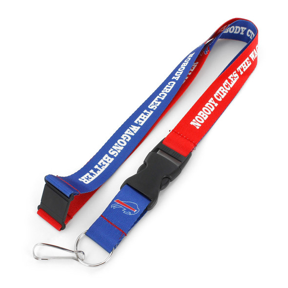 Buffalo Bills Lanyard Keychain ID Holder NFL Fan Accessory Breakaway Style Slogan Design