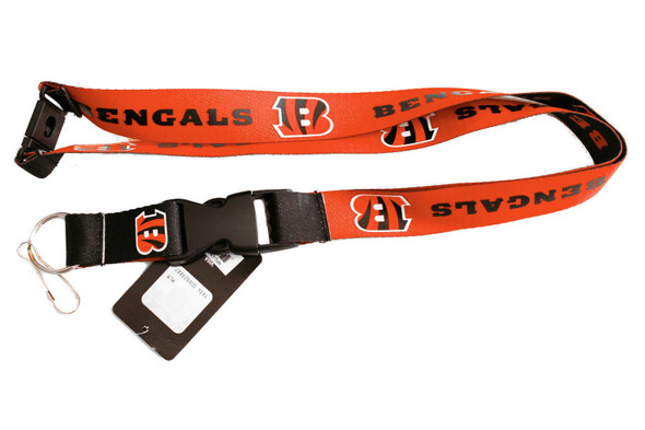 Cincinnati Bengals Lanyard Keychain ID Holder NFL Fan Accessory Reversible
