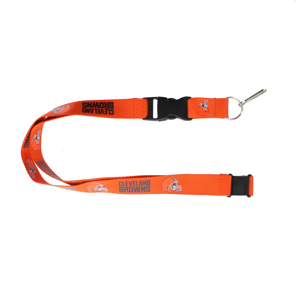 Cleveland Browns Lanyard Keychain ID Holder NFL Fan Accessory Orange