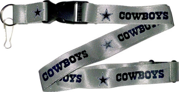 Dallas Cowboys Lanyard Keychain ID Holder NFL Fan Accessory Silver