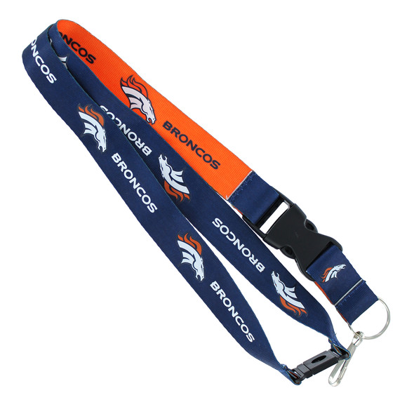 Denver Broncos Lanyard Keychain ID Holder NFL Fan Accessory Reversible