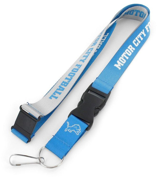 Detroit Lions Lanyard Keychain ID Holder NFL Fan Accessory Breakaway Style Slogan Design