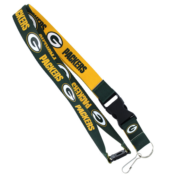 Green Bay Packers Lanyard Keychain ID Holder NFL Fan Accessory Reversible