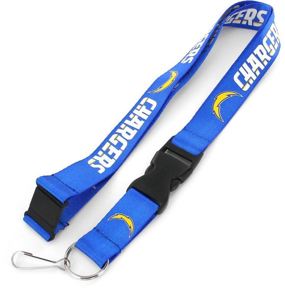 Los Angeles Chargers Lanyard Keychain ID Holder NFL Fan Accessory Light Blue
