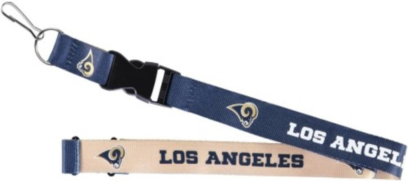 Los Angeles Rams Lanyard Keychain ID Holder NFL Fan Accessory Reversible