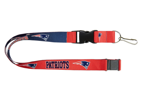 New England Patriots Lanyard Keychain ID Holder NFL Fan Accessory Reversible