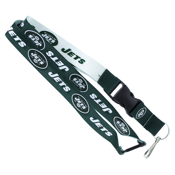 New York Jets Lanyard Keychain ID Holder NFL Fan Accessory Reversible