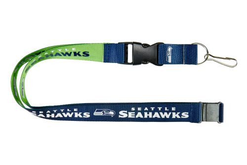 Seattle Seahawks Lanyard Keychain ID Holder NFL Fan Accessory Reversible