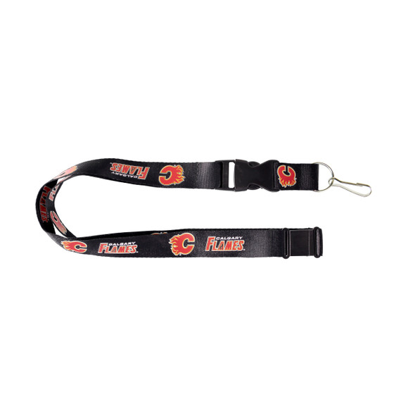 Calgary Flames Lanyard Keychain ID Holder NHL Fan Accessory Black