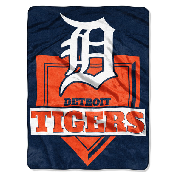 Detroit Tigers Blanket 60x80 Raschel Home Plate Design Detroit Tigers Blanket 60x80 Raschel Home Plate Design