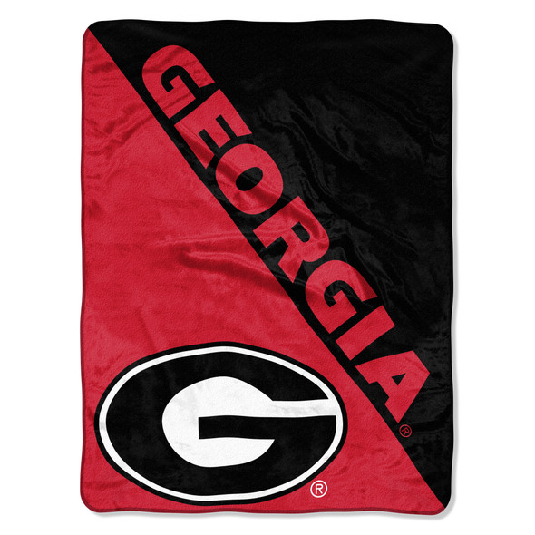 Georgia Bulldogs Blanket 46x60 Micro Raschel Halftone Design Rolled