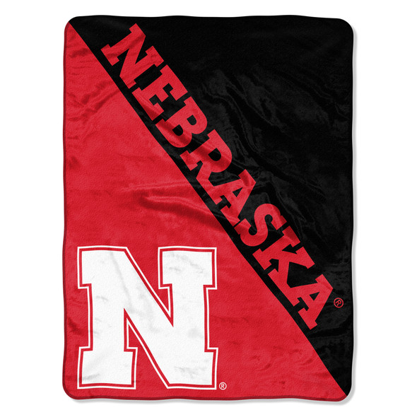 Nebraska Cornhuskers Blanket 46x60 Micro Raschel Halftone Design Rolled Nebraska Cornhuskers Blanket 46x60 Micro Raschel Halftone Design Rolled
