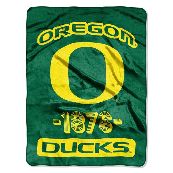 Oregon Ducks Blanket 46x60 Micro Raschel Varsity Design Rolled Oregon Ducks Blanket 46x60 Micro Raschel Varsity Design Rolled