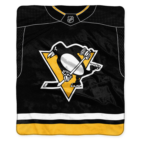 Pittsburgh Penguins Blanket 50x60 Raschel Jersey Design New Pittsburgh Penguins Blanket 50x60 Raschel Jersey Design New