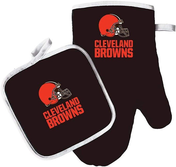 Cleveland Browns Oven Mitt and Pot Holder Set