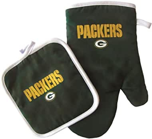 Green Bay Packers Oven Mitt and Pot Holder Set
